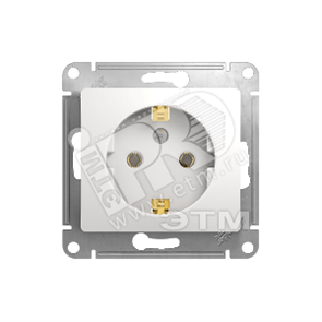 GSL000143 Glossa Механизм розетки 1 гнездо с заземлением, белая (уп.20шт.) Systeme Electric (Россия) GSL000143