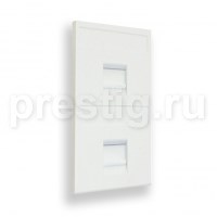 S76B-9 Адаптер с крышками для 2 розеток RJ45 AMP, BRAND REX, CIMABOX, CIMA-модуль 52x108мм, белый 699421