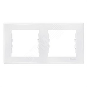 SDN5800321 Sedna Рамка 2 поста горизонтальная, белая (уп.25шт.) Schneider Electric SDN5800321