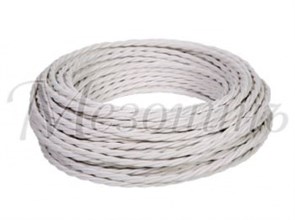 GE72100-01 Ретро провод TV+Internet, цвет- белый (бухта 45м.) МезонинЪ GE72100-01