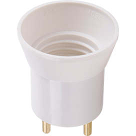 APU27WEAY Ecola base Переходник вилка-патрон E27 белый (уп.10/300шт.) APU27WEAY