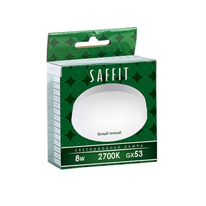 55185 SBGX5308 SAFFIT (8W) 230V GX53 2700K теплый Лампа светодиодная FERON 55185
