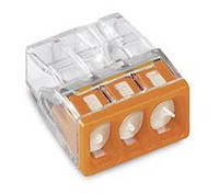 2273-243 Клемма монтажная 3x0.5-2.5мм² (медь+алюминий) с конт. пастой "Alu-Plus" (уп.100шт.) WAGO (Германия) 2273-243