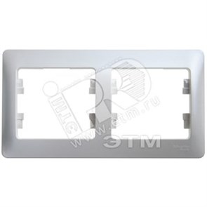 GSL000602 Glossa Рамка горизонтальная, 2 места, перламутр (уп.30шт.) Schneider Electric GSL000602