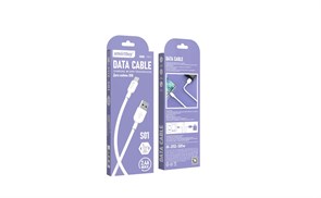 ik-3112-S01w Дата-кабель USB-A штекер - USB Type-C штекер, 2.4A 1м белый SmartBuy 4690626093300
