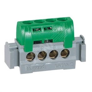 004830 Viking 3 Клемма зеленая 4х1.5-16мм² (уп.10шт.) Legrand (Франция) 004830