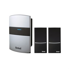 UDB-004W-R1T2-32S-100M-SL звонок беспроводной с 2 кнопками (уп.40шт.) UNIEL UDB-004W-R1T2-32S-100M-SL