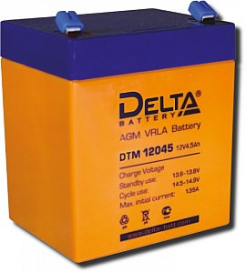 DTM12045 Аккумулятор 12В/4,5 А/ч DELTA (Китай) DTM12045