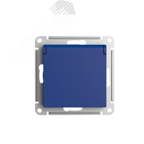ATN001146 Atlasdesign Механизм розетки 1 гнездо с заземлением, шторками и крышкой, аквамарин (уп.5шт.) Systeme Electric (Россия) ATN001146