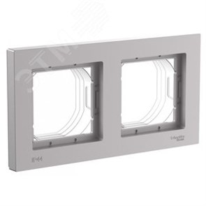 ATN440302 AtlasDesign Aqua Рамка 2 поста IP44, алюминий Systeme Electric ATN440302