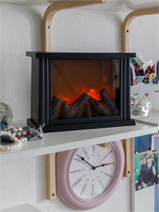TL-955В (черный, Декаративный светильник-миникамин, LED, питание от USB и 3 батареек.) ВЫВЕДЕН ИЗ АССОРТИМЕНТА L-955В черный