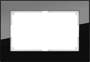 WL01-Frame-01-DBL Favorit Рамка для двойной розетки, черная (уп.5шт.) WERKEL a040287
