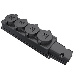 BK1-1402-2614/3614 Колодка 4 гнезда с защитными крышками IP54 каучук, черная BEMIS (Турция) 8698523912096