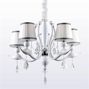 FLAMINGO SP-PL5 WHITE Люстра 5х60W Е14 Crystall lux (Испания) FLAMINGO SP-PL5 WHITE