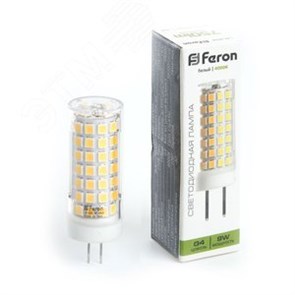 38144 LB-434 (9W) 230V G4 4000K JCD Лампа светодиодная капсула (уп.10/200шт.) FERON (Китай) 38144