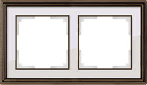 WL17-Frame-02 Palacio Рамка на 2 поста, бронза/черный (уп.5шт.) Werkel™ ВЫВЕДЕНА ИЗ АССОРТИМЕНТА a037688-1
