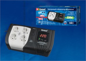 U-ARS-500/1 Expert Стабилизатор напряжения 500ВА (уп.8шт.) UNIEL U-ARS-500/1