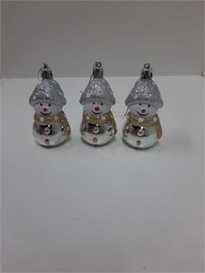 Подвеска новогодняя Снеговик 8см (3шт) 701873