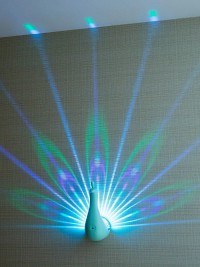 ЛЮЧИЯ 128 "Жар-Птица" Ночник зеленый аккум. настенный проекционный, рег.яркости, таймер, пульт ДУ 4606400511977