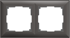 WL14-Frame-02 Fiore Рамка на 2 поста серо-коричневый (уп.10шт.) Werkel™ a038867