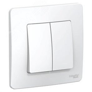 BLNVS106601 Blanca Переключатель двухклавишный (сх.6/2), белый (уп.10шт.) Systeme Electric (Россия) BLNVS106601
