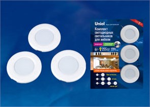 ULM-F40-6W/4200K/DIM SENSOR IP20 WHITE Светильник встраиваемый светодиодный (уп.10шт.) UNIEL ULM-F40-6W/4200K/DIM SENSOR IP20 WHITE