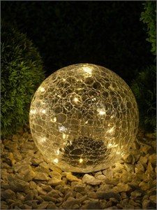 ERASF08-25 Шар на солнечной батарее 20 LED 20см Светильник садовый ЭРА Б0044233