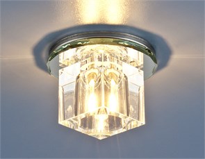 8163 G4 СH/CL хром/прозрачный Cветильник встраиваемый (уп.10/50шт.) Elektrostandard 8163 СH/CL