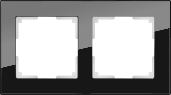 WL01-Frame-02 Favorit Рамка на 2 поста, черное стекло (уп.5шт.) Werkel™ a031798