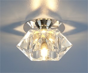 8047 CH/CL хром/прозрачный точечный светильник 8047 CH/CL