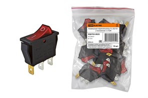 SQ0703-0025 YL-202-03 черный корпус красная клавиша 2 положения 1з Клавишный переключатель (уп.10шт.) TDM (Китай) SQ0703-0025
