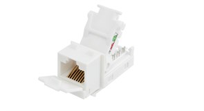 NMC-KJUD2-WT Модуль-вставка типа KeyStone cat5e RJ45/8P8C 110/KRONE T568A/B неэкранированный белый NIKOMAX NMC-KJUD2-WT