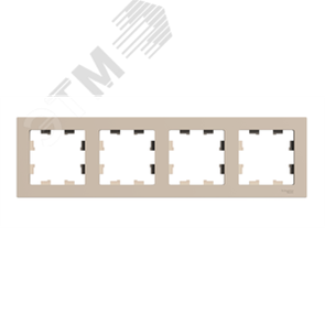 ATN001204 AtlasDesign Рамка 4 поста, песочный (уп.5шт.) Systeme Electric (Россия) ATN001204