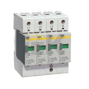 MOP20-4-D ОПС1-D 4Р In=5kA Un=230B Im=10kA Ограничитель перенапряжения (уп.30шт.) IEK® MOP20-4-D