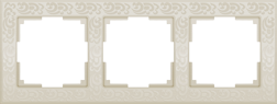 WL05-Frame-03-ivory Flock Рамка на 3 поста слоновая кость ВЫВЕДЕНА ИЗ АССОРТИМЕНТА a028984