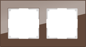 WL01-Frame-02 Favorit Рамка на 2 поста, мокко (уп.5шт.) WERKEL a031793-1