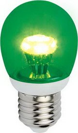 K7CG30ELC Ecola globe LED color 3,0W G45 220V E27 Green Лампа св/д зеленый шар (уп.10/100шт.) K7CG30ELC