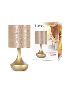 ЛЮЧИЯ 512 "Шайн" Светильник настольный 60W E14 жемчужное золото					 4606400510673
