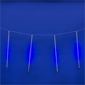 ULD-E2403-144-DTK BLUE IP44 METEOR Занавес светодиодный фигурный Падающие звезды.2х0.3м. 8 подвесов. Синий свет.Uniel ULD-E2403-144-DTK BLUE