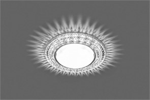 29473 CD4020 с драйвером в комплекте 20LED*2835 SMD 4000K, 15W GX53, без лампы, прозрачный, хром Светильник встраиваемый (уп.10/50шт.) FERON (Китай) 29473