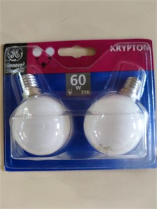 90800 (33176)/DK1 60W Op E14 BP-2 Лампа накаливания декоративная шар матовый (блистер 2шт.) General Electric 90800