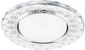 32653 CD4030, 20LED*2835 SMD 4000K, 15W GX53, без лампы, прозрачный, хром Светильник встраиваемый с LED подсветкой с драйвером в комплекте FERON 32653