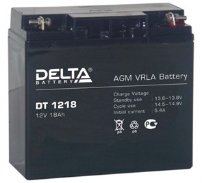 DT1218 Аккумулятор 12В/18А/ч DELTA (Китай) DT1218