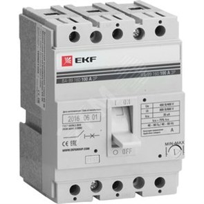 mccb99-160-160 PROxima ВА-99 160/160А 3P 35кА Выключатель автоматический 3п 160A C 35кА EKF (Китай) mccb99-160-160
