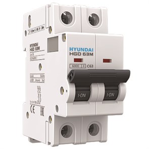HGD63M 2PMBS0000C 00010 Выключатель автоматический 2п 10A B 6кА Hyundai Electric HGD63M 2PMBS0000C 00010