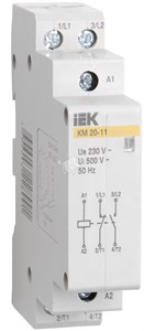 MKK11-20-11 КМ20-11М Модульный контактор 20A катушка 220В AC 1НО+1НЗ (уп. 12шт) IEK MKK11-20-11