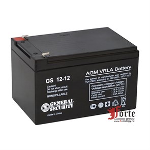 GS12-12 Аккумулятор 12В/12А/ч General Security (Китай) GS12-12
