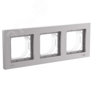 ATN440303 AtlasDesign Aqua Рамка 3 поста IP44, алюминий Systeme Electric ATN440303
