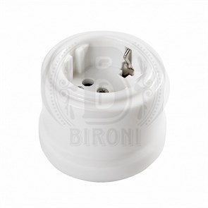 B1-101-01 Розетка  с з/к 16А, 250В, "Лизетта" керамика белый  BIRONI B1-101-01
