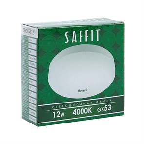55189 Saffit SBGX5312 GX53 LED 12Вт GX53 4000К 970Лм таблетка 220В (замена 100Вт) Лампа светодиодная (уп.10/100шт.) FERON (Китай) 55189